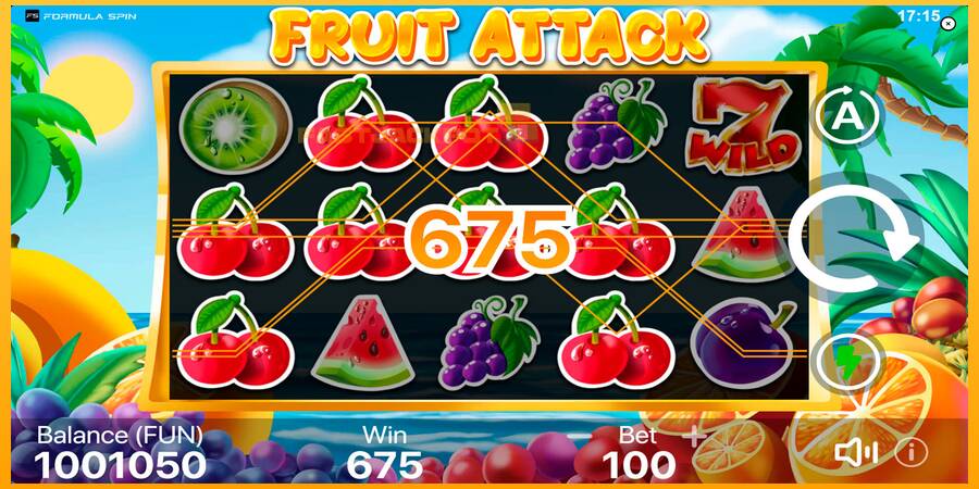 Hrací automat: Fruit Attack s reálnou šancou na výhru