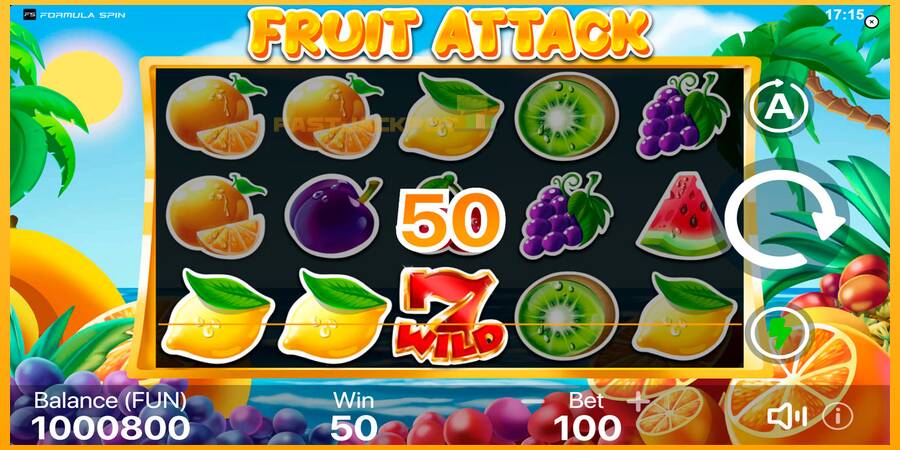 Hrací automat: Fruit Attack s reálnou šancou na výhru