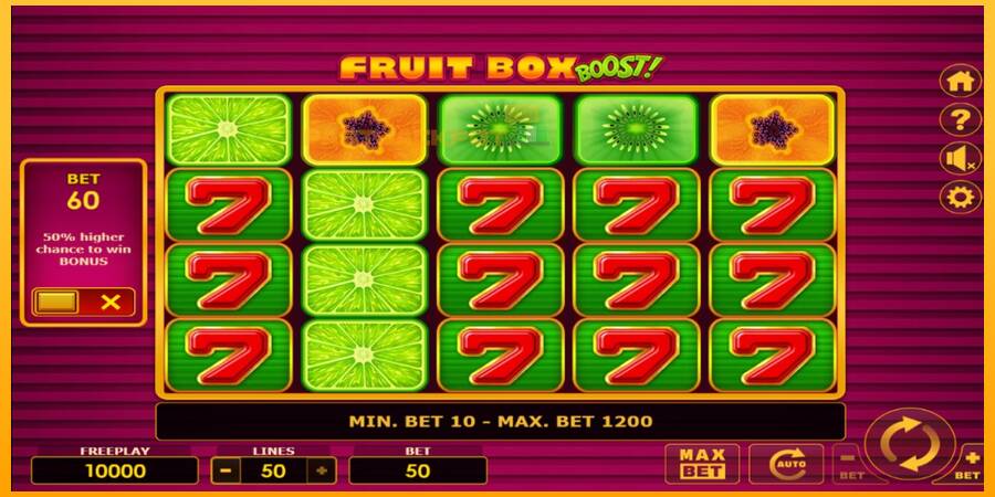 Hrací automat: Fruit Box Boost! s reálnou šancou na výhru