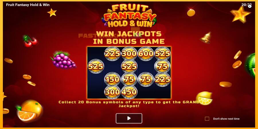 Hrací automat: Fruit Fantasy Hold & Win s reálnou šancou na výhru