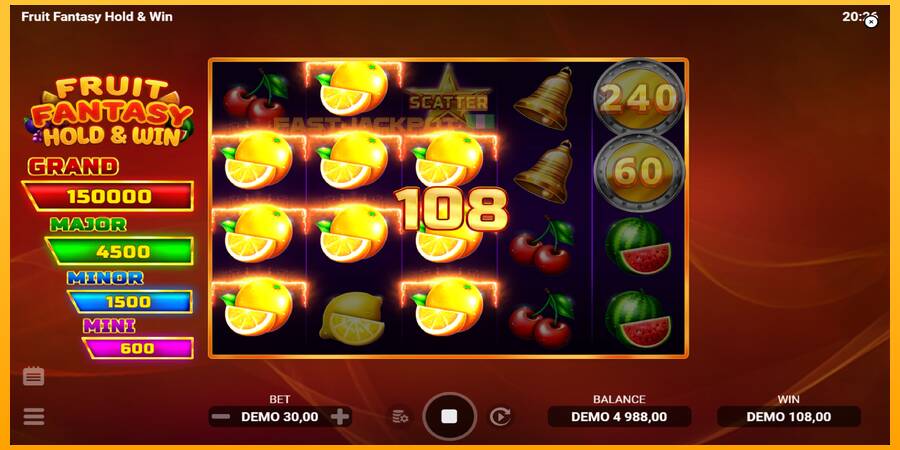 Hrací automat: Fruit Fantasy Hold & Win s reálnou šancou na výhru