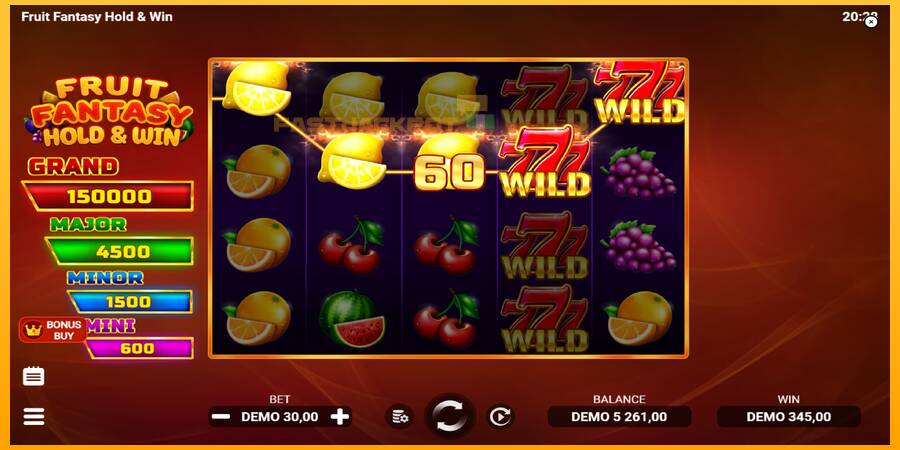 Hrací automat: Fruit Fantasy Hold & Win s reálnou šancou na výhru