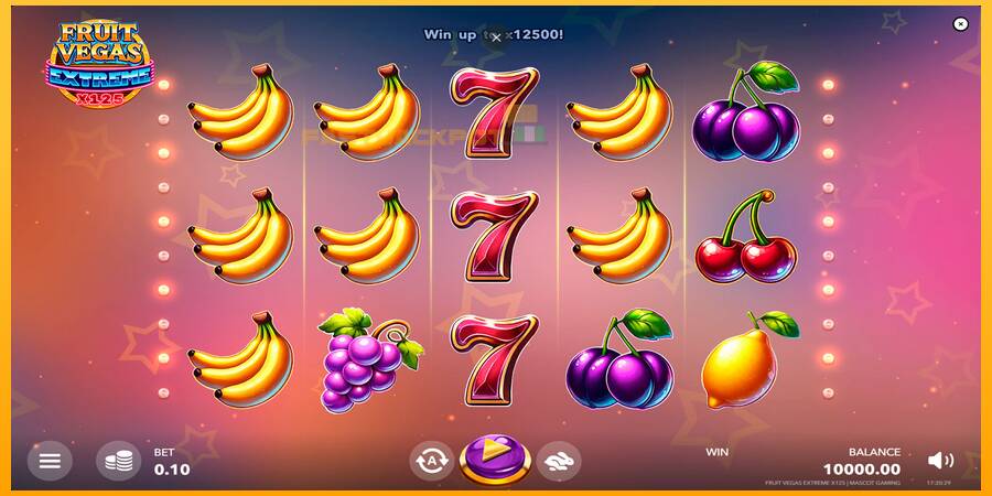 Hrací automat: Fruit Vegas Extreme x125 s reálnou šancou na výhru