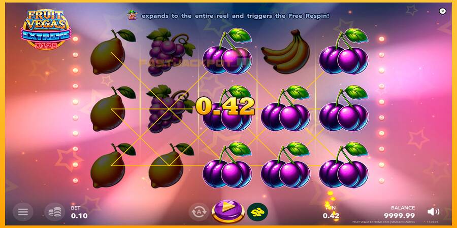 Hrací automat: Fruit Vegas Extreme x125 s reálnou šancou na výhru