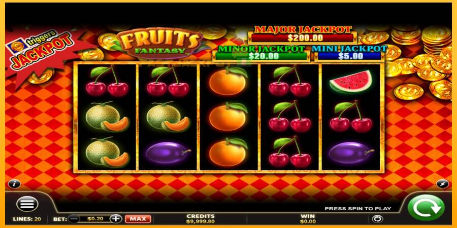 Hrací automat: Fruits Fantasy s reálnou šancou na výhru