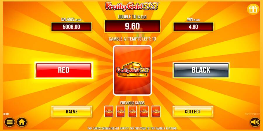 Hrací automat: Fruity Gold 243 s reálnou šancou na výhru