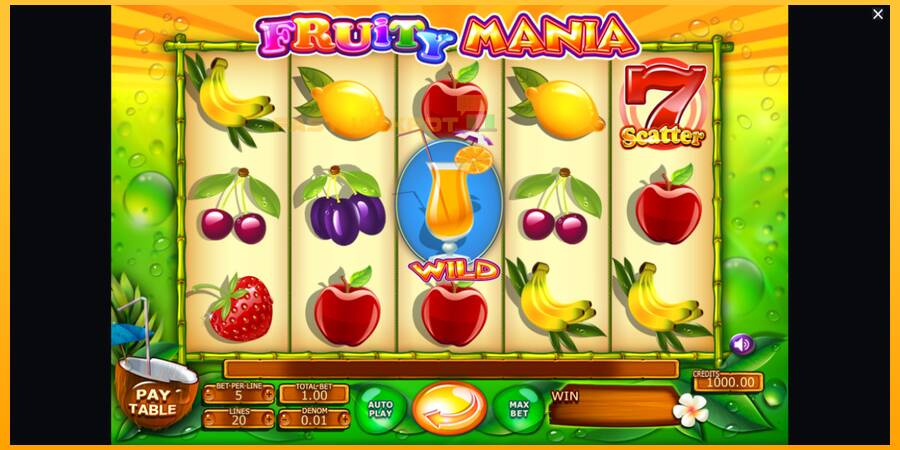 Hrací automat: Fruity Mania s reálnou šancou na výhru