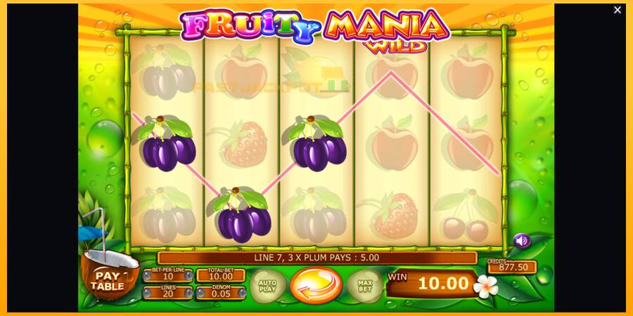 Hrací automat: Fruity Mania s reálnou šancou na výhru