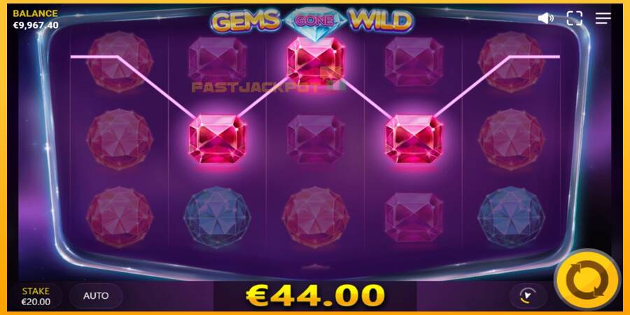 Hrací automat: Gems Gone Wild s reálnou šancou na výhru