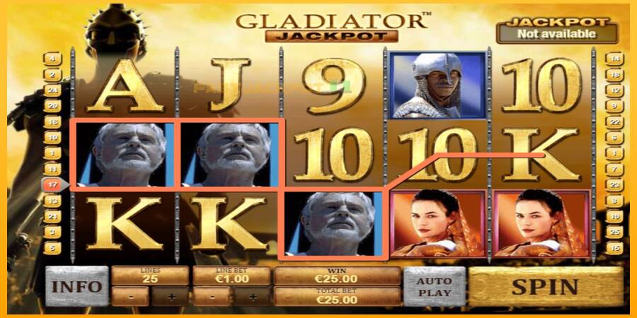 Hrací automat: Gladiator Jackpot s reálnou šancou na výhru