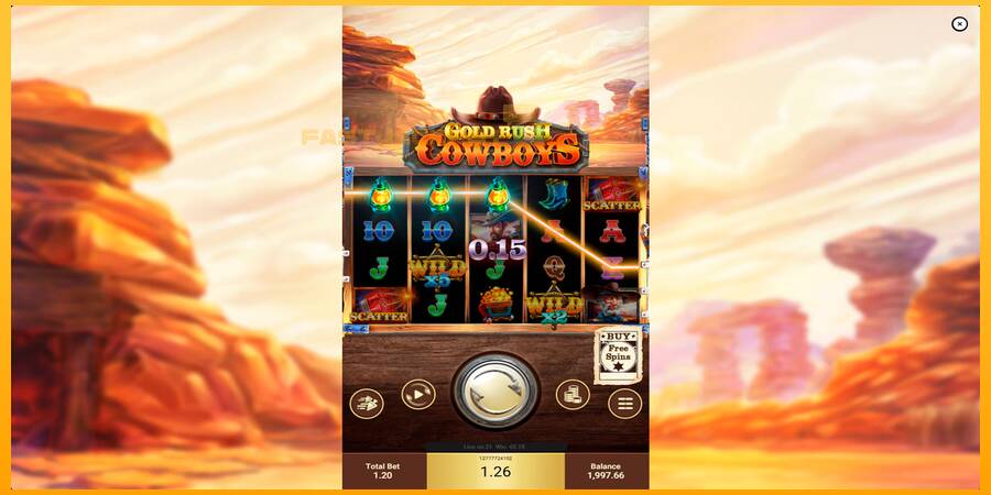 Hrací automat: Gold Rush Cowboys s reálnou šancou na výhru