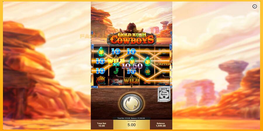 Hrací automat: Gold Rush Cowboys s reálnou šancou na výhru