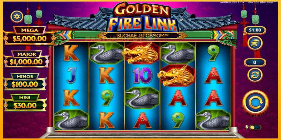 Hrací automat: Golden Fire Link Buchae Blossom s reálnou šancou na výhru