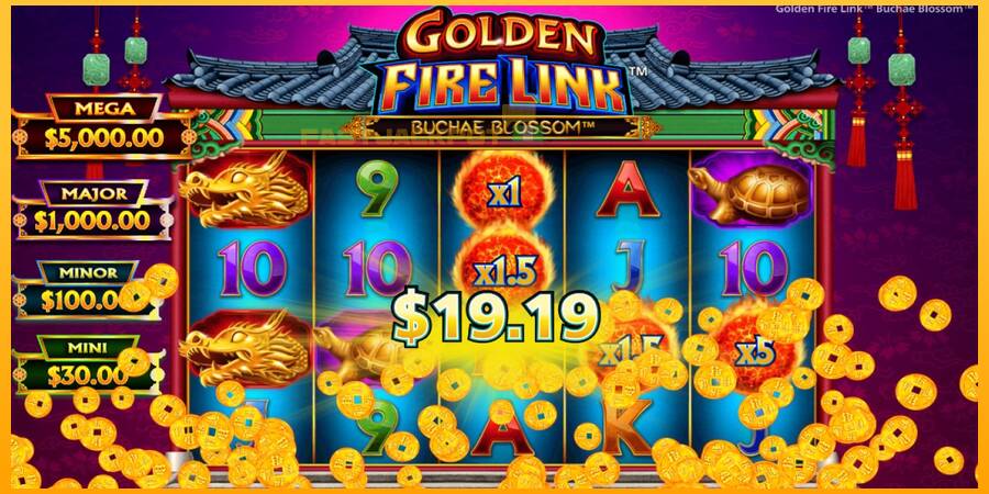 Hrací automat: Golden Fire Link Buchae Blossom s reálnou šancou na výhru