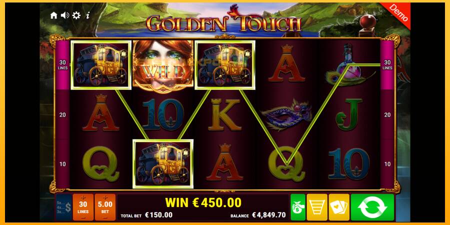 Hrací automat: Golden Touch s reálnou šancou na výhru