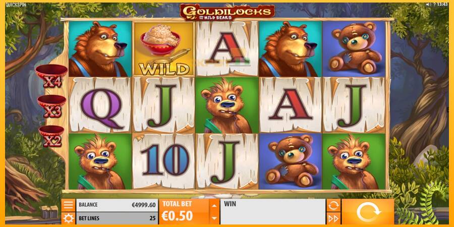 Hrací automat: Goldilocks and the Wild Bears s reálnou šancou na výhru