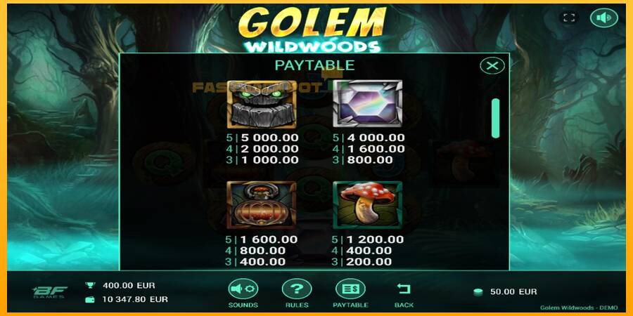 Hrací automat: Golem Wildwoods s reálnou šancou na výhru