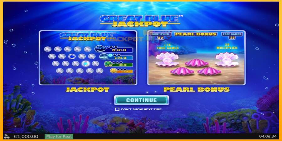 Hrací automat: Great Blue Jackpot s reálnou šancou na výhru