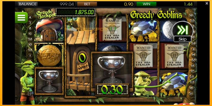 Hrací automat: Greedy Goblins s reálnou šancou na výhru