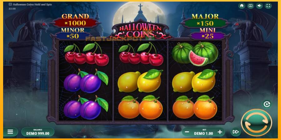 Hrací automat: Halloween Coins Hold and Spin s reálnou šancou na výhru