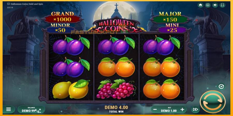 Hrací automat: Halloween Coins Hold and Spin s reálnou šancou na výhru