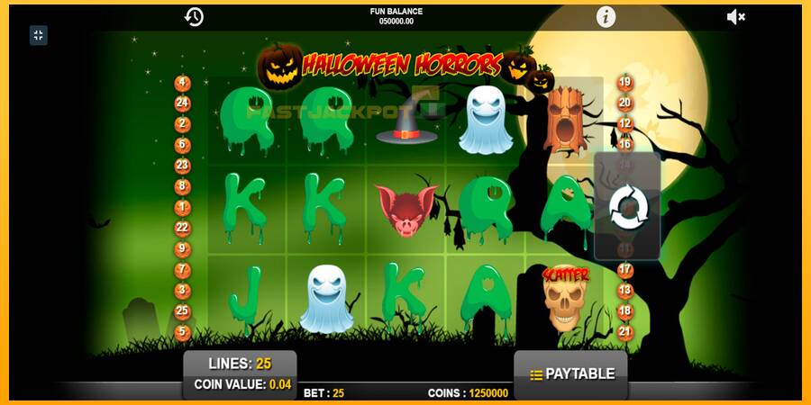 Hrací automat: Halloween Horrors s reálnou šancou na výhru