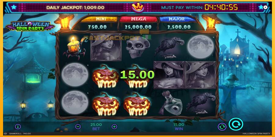 Hrací automat: Halloween Spin Party s reálnou šancou na výhru