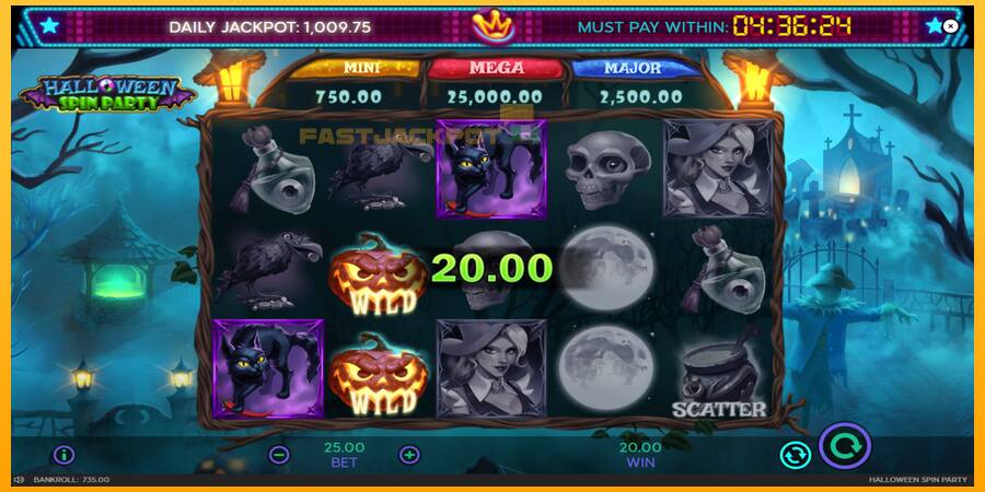 Hrací automat: Halloween Spin Party s reálnou šancou na výhru