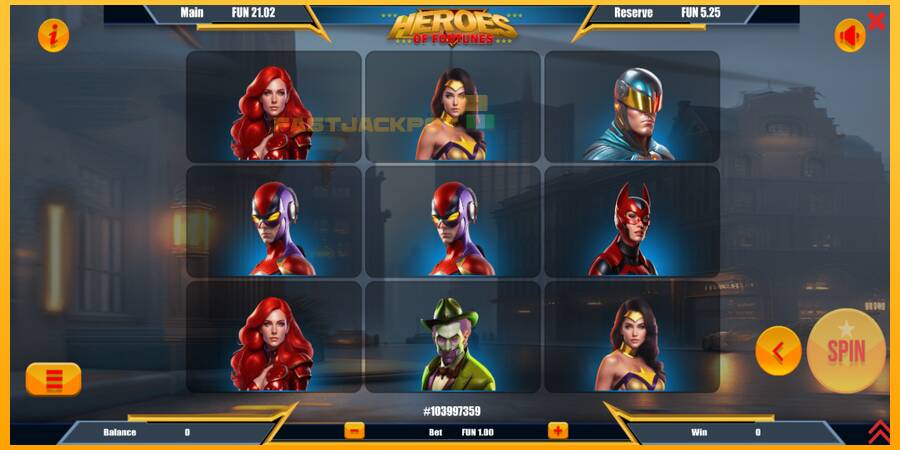 Hrací automat: Heroes of Fortune s reálnou šancou na výhru