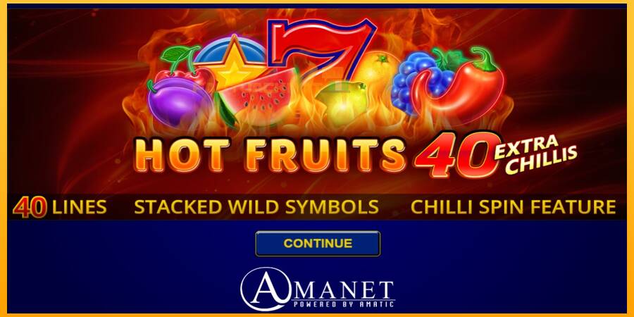 Hrací automat: Hot Fruits 40 Extra Chillis s reálnou šancou na výhru