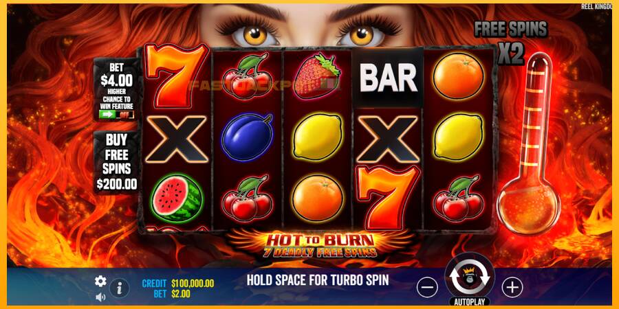 Hrací automat: Hot to Burn - 7 Deadly Free Spins s reálnou šancou na výhru