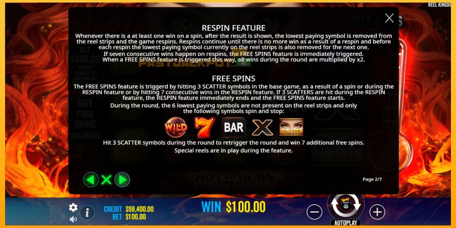 Hrací automat: Hot to Burn - 7 Deadly Free Spins s reálnou šancou na výhru