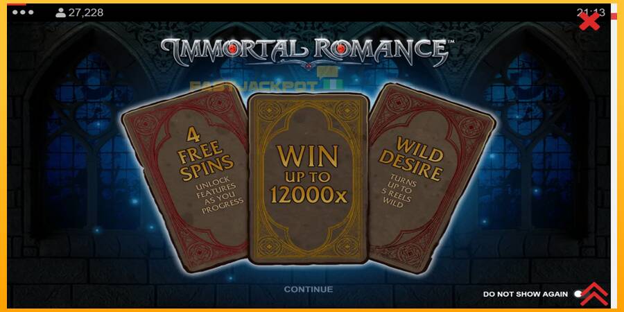 Hrací automat: Immortal Romance s reálnou šancou na výhru