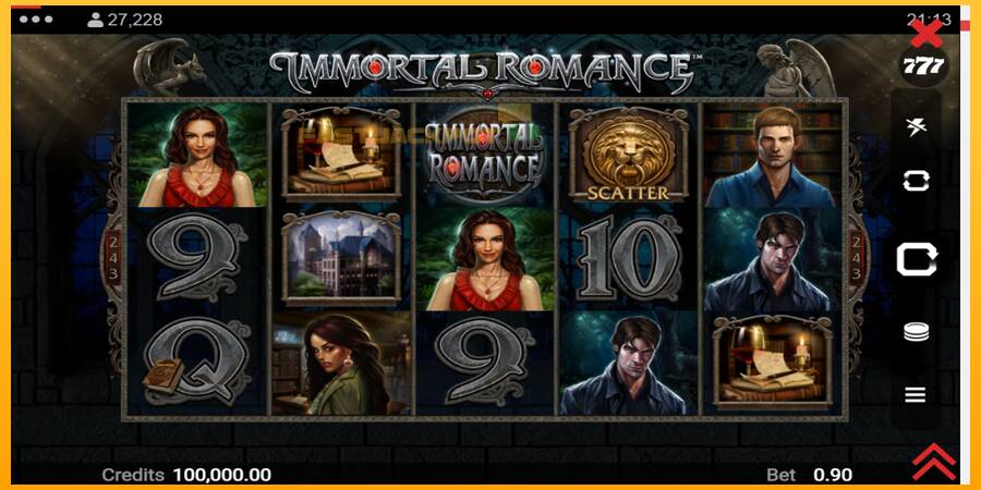 Hrací automat: Immortal Romance s reálnou šancou na výhru