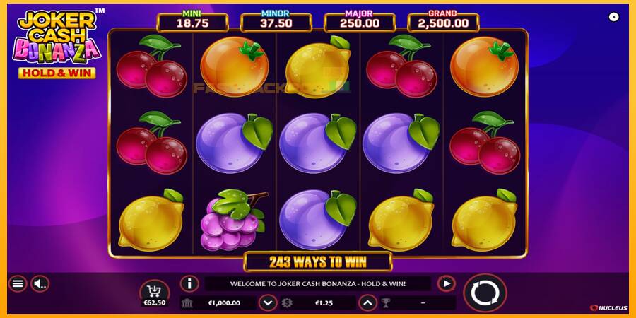 Hrací automat: Joker Cash Bonanza - Hold & Win s reálnou šancou na výhru