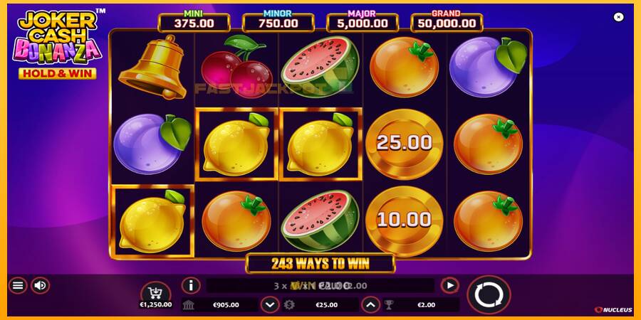 Hrací automat: Joker Cash Bonanza - Hold & Win s reálnou šancou na výhru