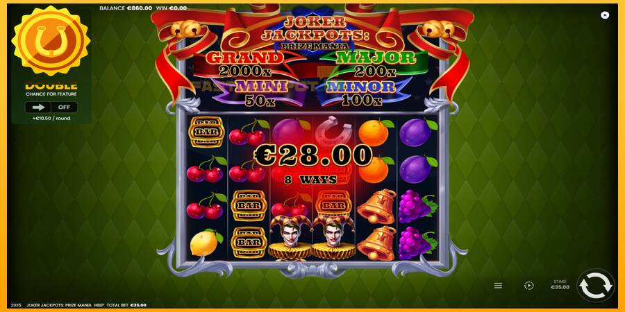 Hrací automat: Joker Jackpots: Prize Mania s reálnou šancou na výhru