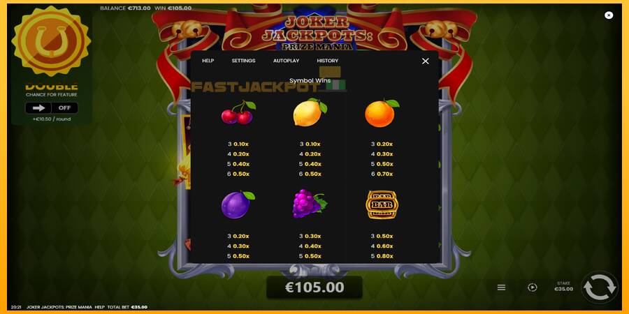 Hrací automat: Joker Jackpots: Prize Mania s reálnou šancou na výhru