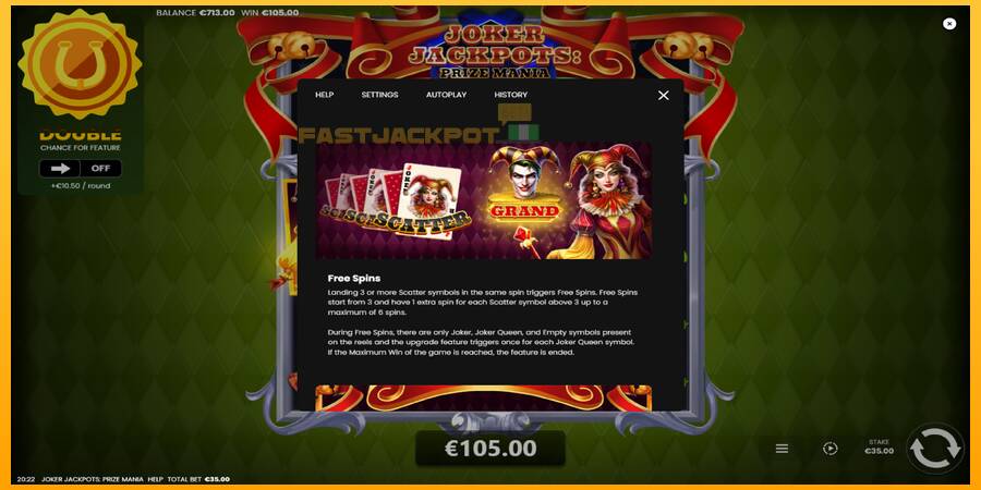 Hrací automat: Joker Jackpots: Prize Mania s reálnou šancou na výhru