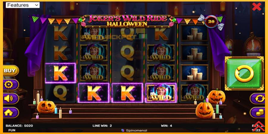 Hrací automat: Jokers Wild Ride Halloween s reálnou šancou na výhru