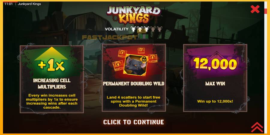 Hrací automat: Junkyard Kings s reálnou šancou na výhru