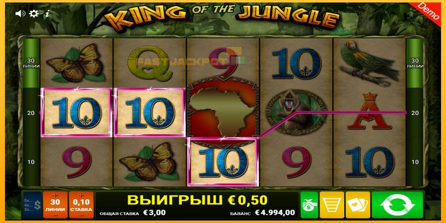 Hrací automat: King of the Jungle s reálnou šancou na výhru