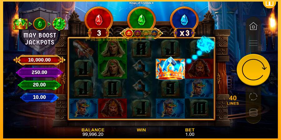 Hrací automat: Kings of Crystals II Power Combo s reálnou šancou na výhru