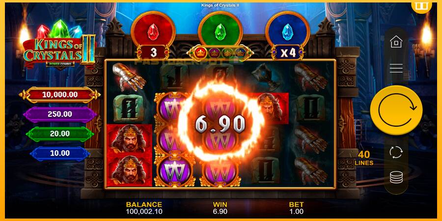 Hrací automat: Kings of Crystals II Power Combo s reálnou šancou na výhru