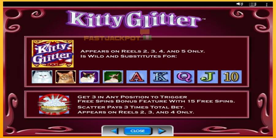 Hrací automat: Kitty Glitter s reálnou šancou na výhru