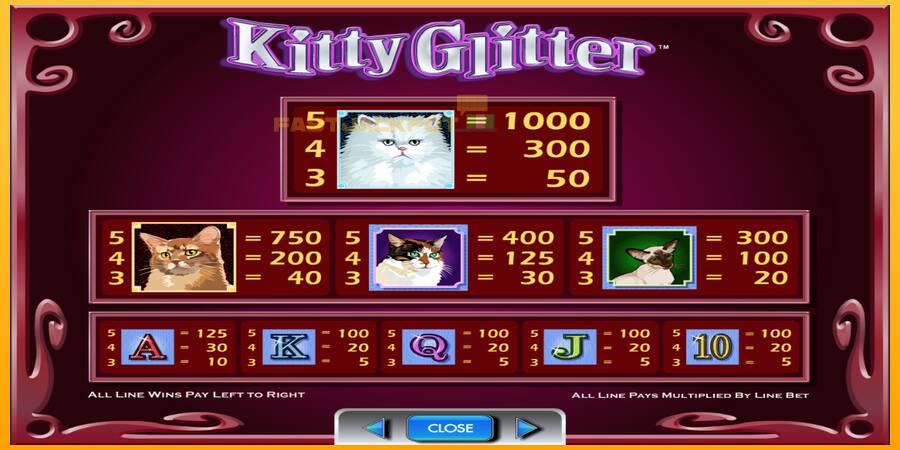 Hrací automat: Kitty Glitter s reálnou šancou na výhru