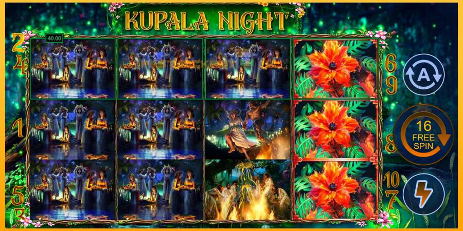 Hrací automat: Kupala Night s reálnou šancou na výhru