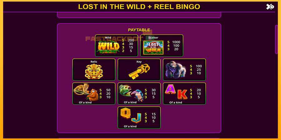 Hrací automat: Lost in the Wild with Reel Bingo s reálnou šancou na výhru