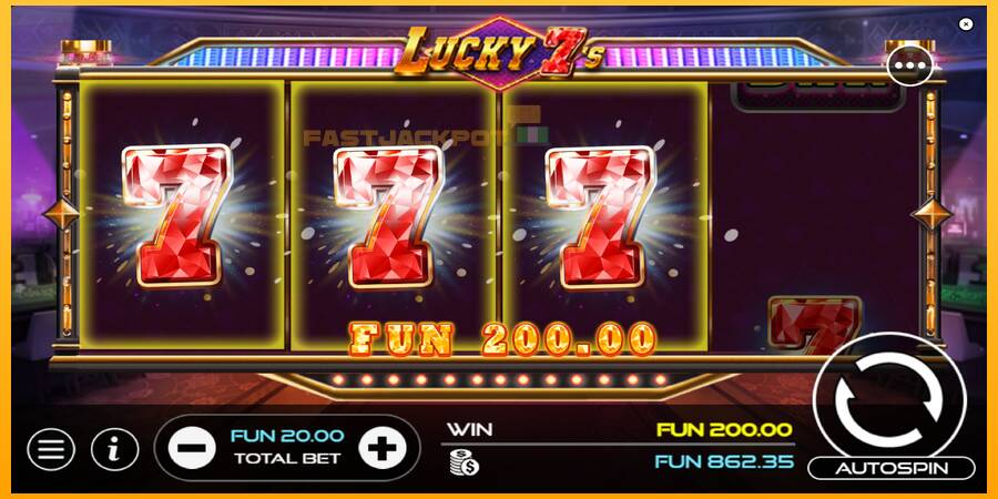 Hrací automat: Lucky 7s s reálnou šancou na výhru