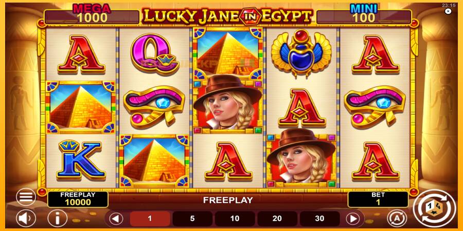 Hrací automat: Lucky Jane in Egypt Hold & Win s reálnou šancou na výhru